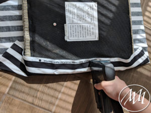 Staple Gun on Fabric to chair cushion 